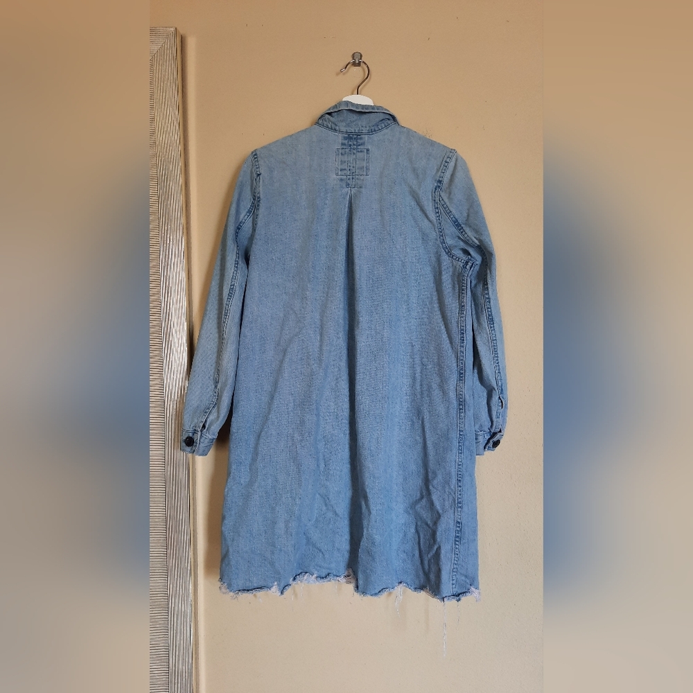Levis Long Denim Shirt Jacket Shacket Capsule Minimalist Cowgirl - Picture 5 of 7
